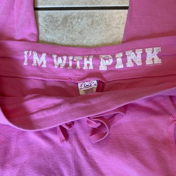 Vintage Y2K PINK Victoria’s Secret Pink Dog Logo Sweatpants💕 - Picture 5 of 8